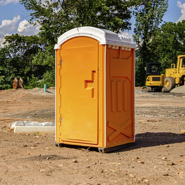 how often are the portable restrooms cleaned and serviced during a rental period in Stanchfield Minnesota